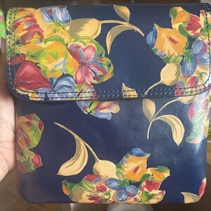 Patricia Nash Floral Crossbody Bag - Blue and Multicolor